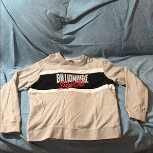 Billionaire Boys Club Gray, Black, and Red Crewneck Sweater